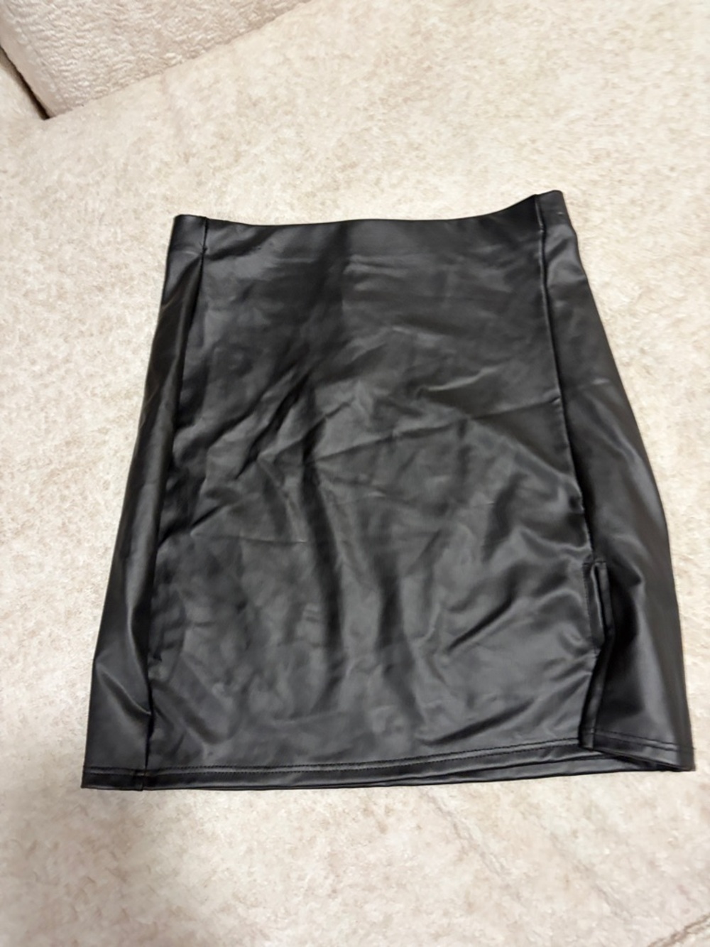 Brand new never wornBlack Faux Leather Mini Skirt